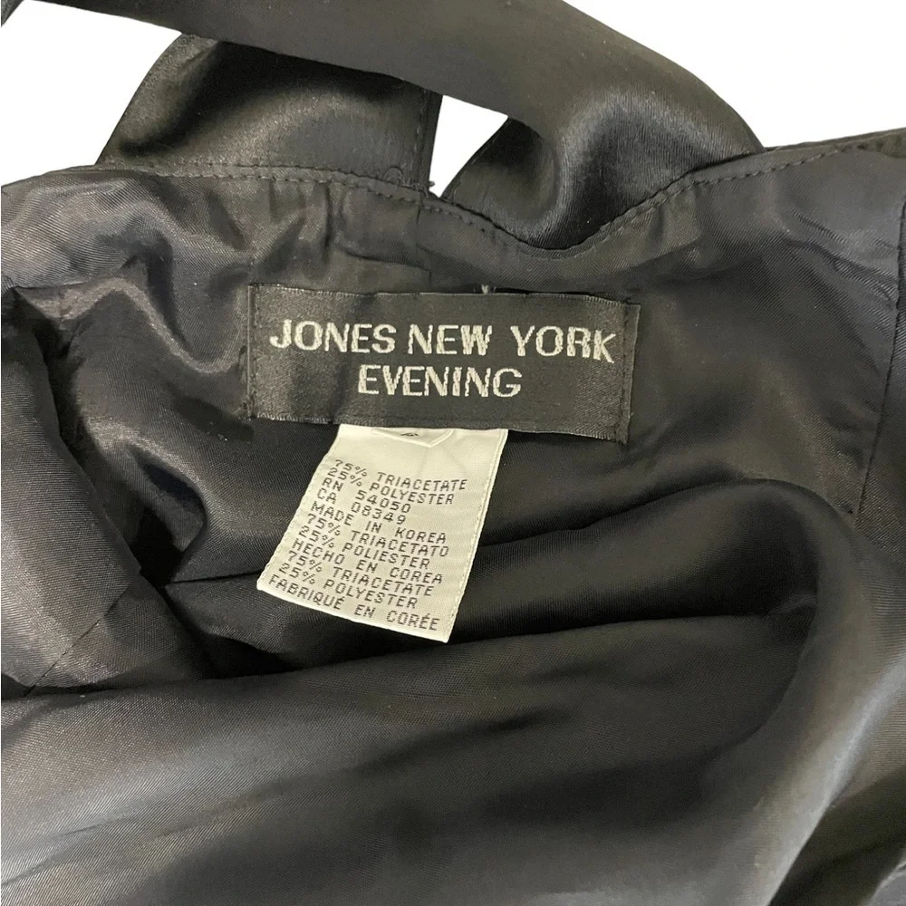 NWT Jones New York Evening Black Formal Gown Size 6 - Picture 14 of 14